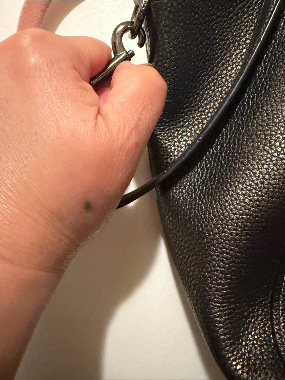 Coach Brown Pebbled Leather Shoulder Tote with Crossbody Strap